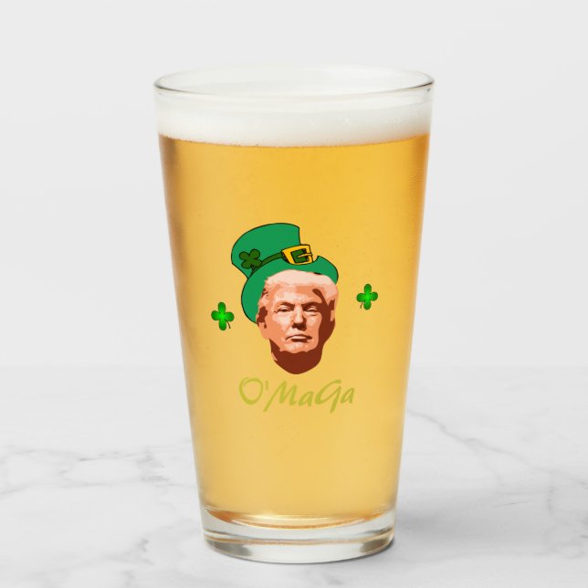 Verre Irlandais Donald 'O' MaGa' Trump Saint Patrick's D (Devant (rempli))