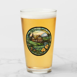 Verre Irlande Verte Beau Souvenir