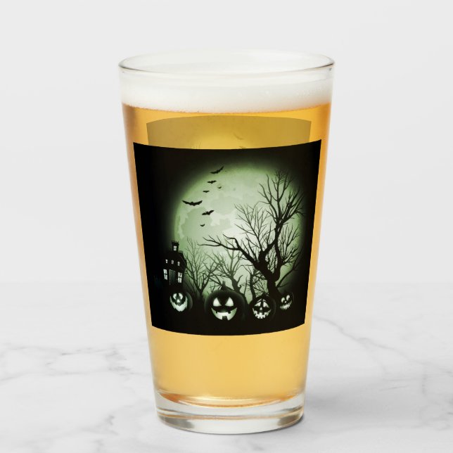 Verre Jack O'Lanterns La Nuit (Dos (rempli))