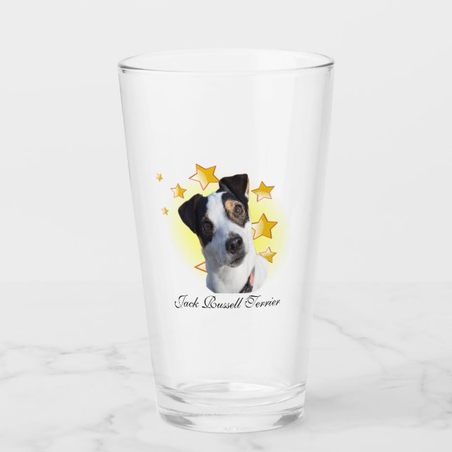 Verre Jack Russell Terrier Chasse Chien est une étoile (Devant)
