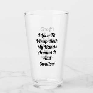 Verre J'adore envelopper mes deux mains autour et avaler