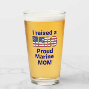 Verre "J'ai élevé un HERO, Prouve Marine Maman