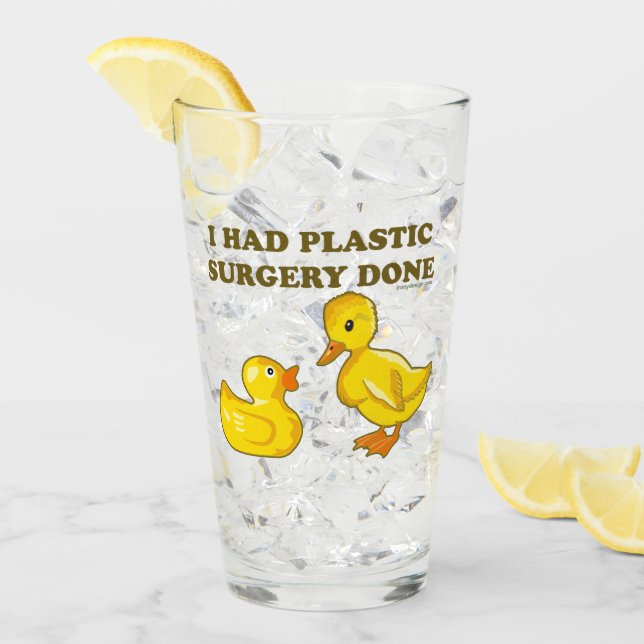 Verre J'ai fait faire la chirurgie plastique (Devant glace)