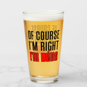 Verre J'ai raison je suis grand-père de Deda Tchèque