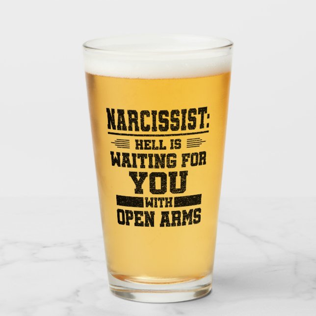 Verre J'ai survécu à un Narcissiste (Devant (rempli))