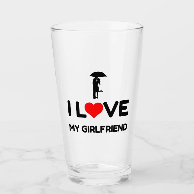 VERRE J'AIME MA PETITE AMIE (Devant)