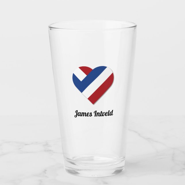 Verre James Intveld with Netherlands Heart Flag (Devant)