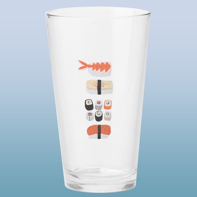 Verre Japonais Sushi Nigiri Maki (Japanese sushi sashimi maki roll art glass tumbler)