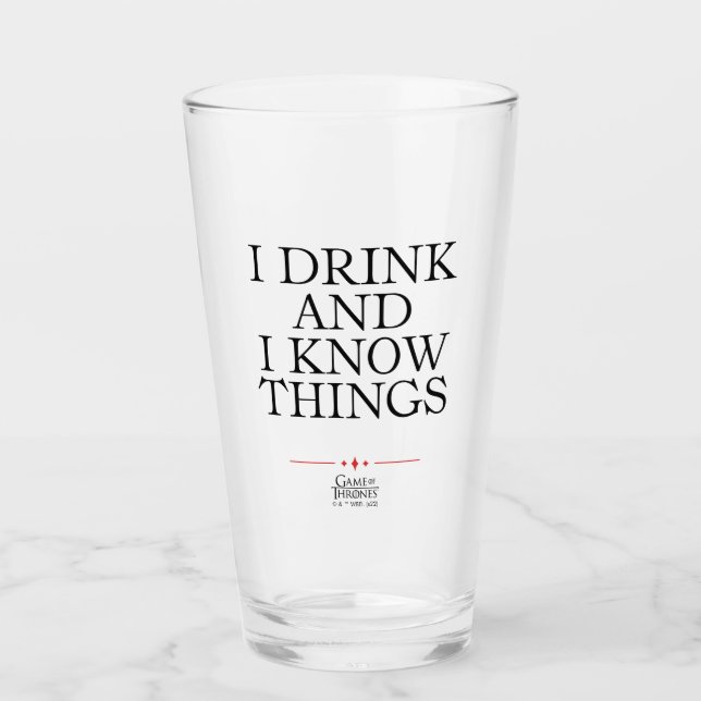 Verre Je bois et je sais des choses (Devant)