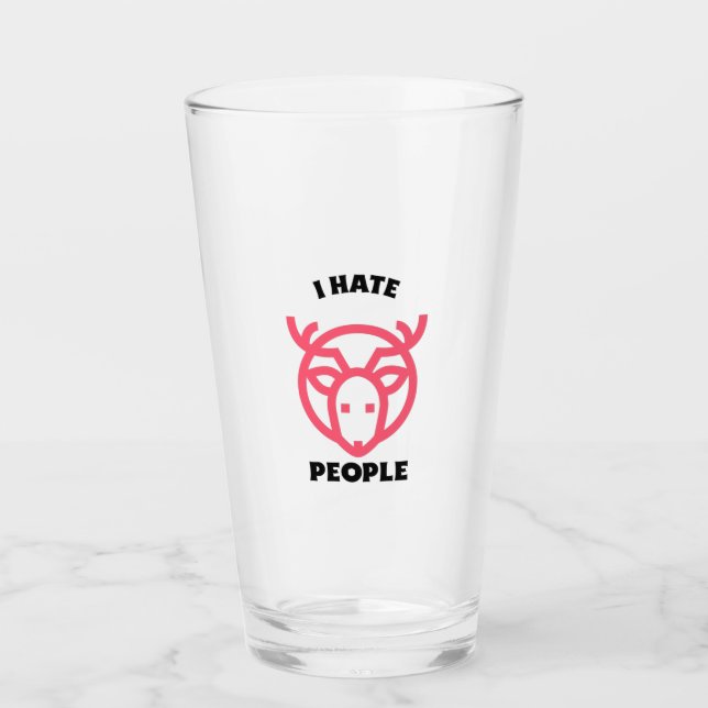 VERRE JE DÉTESTE LES GENS (Devant)