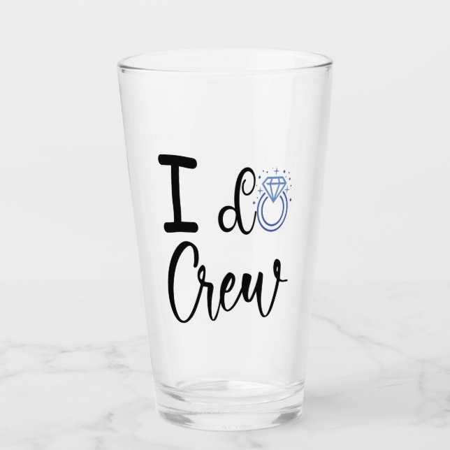 Verre Je fais Fête des mariées Mariage d'équipage à boir (Devant)
