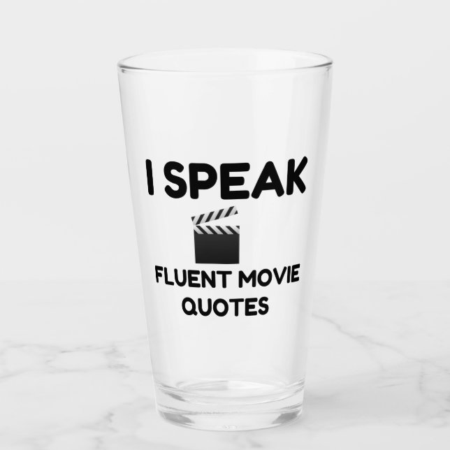 Verre Je parle des citations de films fluides (Devant)