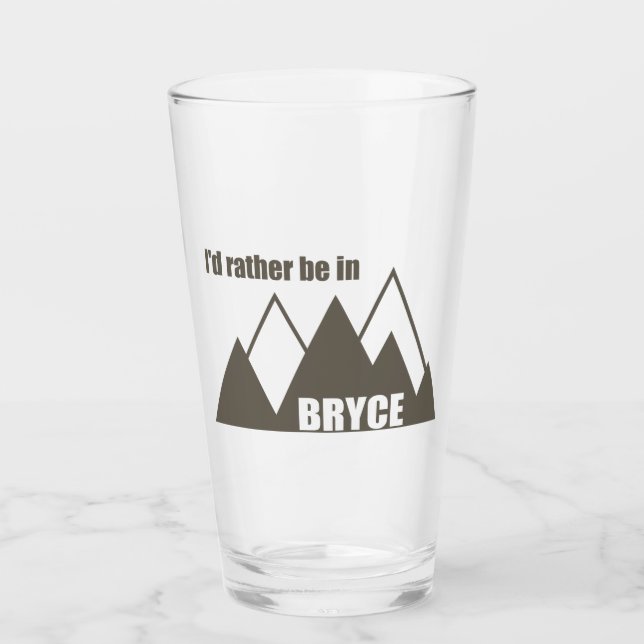 Verre Je préfère être à Bryce Canyon Mountain (Devant)