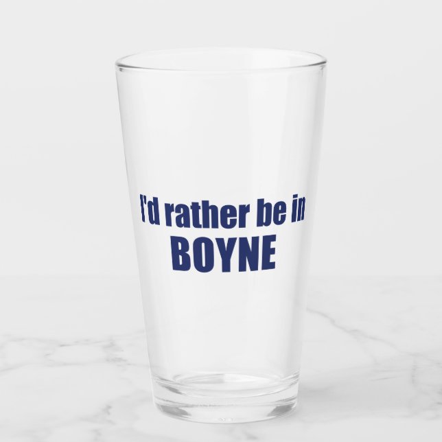 Verre Je préférerais être à Boyne Michigan (Devant)