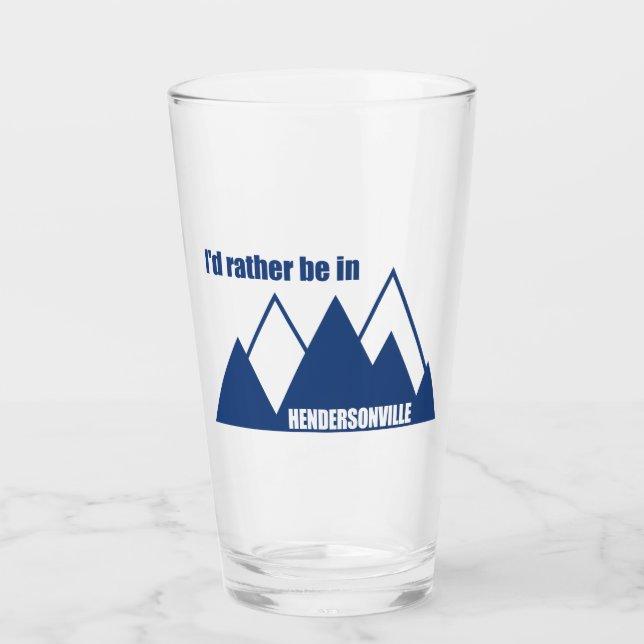 Verre Je préférerais être à Hendersonville NC Mountain (Devant)