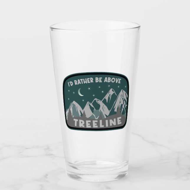 Verre Je préférerais être au-dessus de Treeline (Devant)