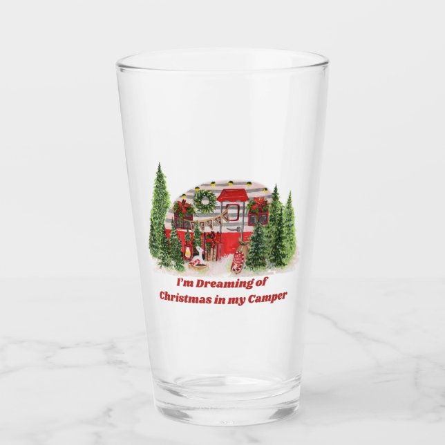 Verre Je rêve de Noël dans mon Camper sur un (Devant)