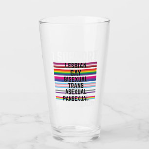 Verre Je soutiens Lesbienne Gay Bisexuel Trans Panne Ase