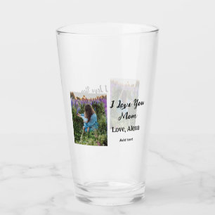 Verre Je t'aime mère jour élégant ajouter photo texte