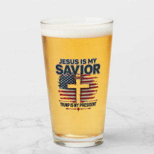 Verre Jésus est mon sauveur Trump est mon président drôl