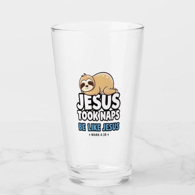 Verre Jésus faisait la sieste, paresseux drôle (Devant)