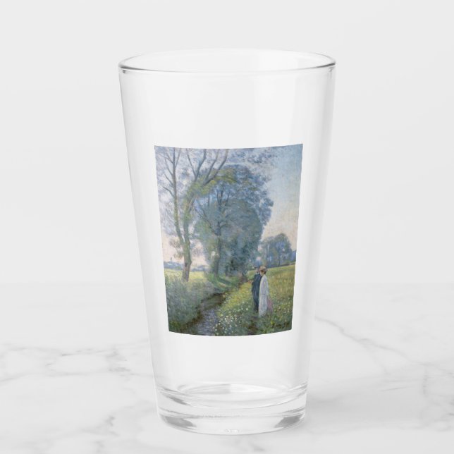 Verre Jeune couple fiancé (Mariage et mariage) (Fiançail (Devant)