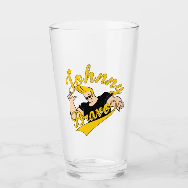 Verre Johnny Bravo Graphisme sportif (Devant)