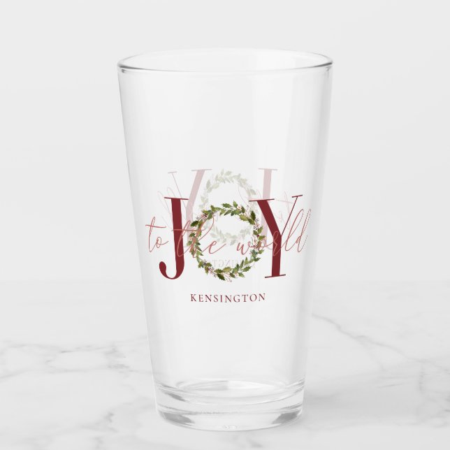 Verre Joie élégante à la couronne mondiale de Noël (Devant)