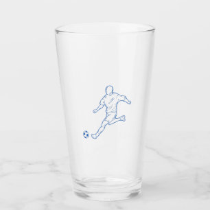 Verre joueur de football