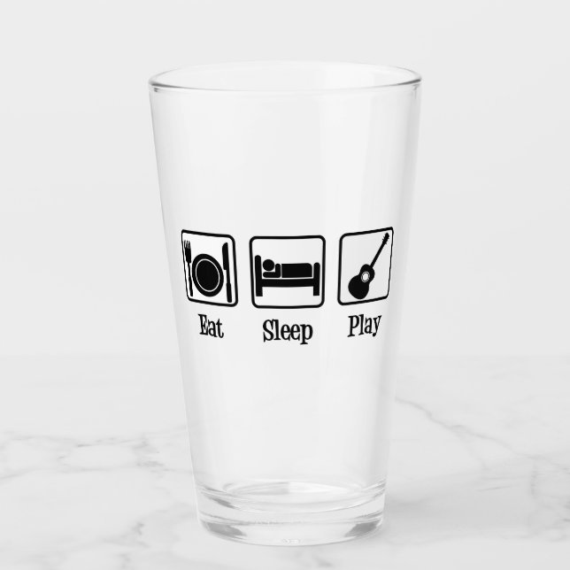 Verre Joueur de guitare du sommeil (Devant)