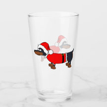 Joueur de Noël de Chien de Père Noël Dachshund
