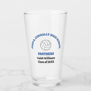 Verre Joueuse de volley-ball personnalisée au lycée bleu