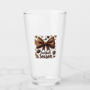 Verre Jour de football Bow Coquette Football Saison