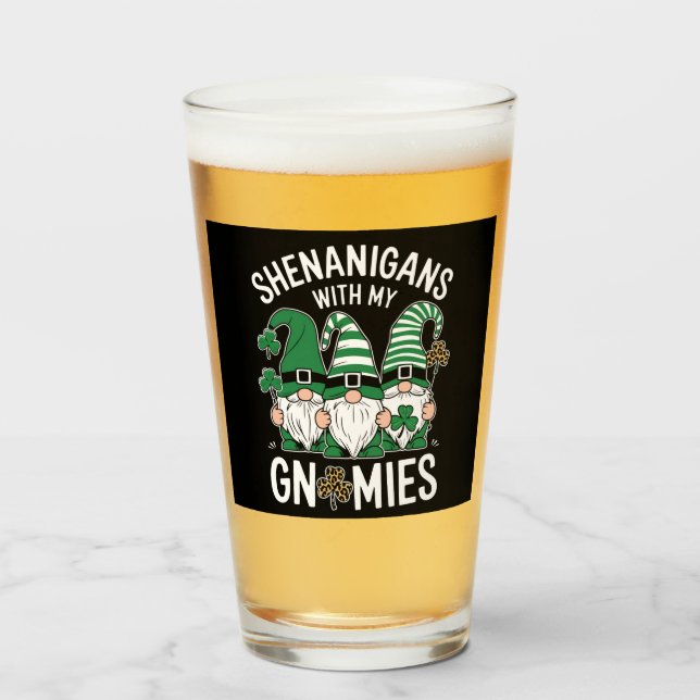 Verre Jour de la Saint Patrick Lucky Shamrock Leopard Gn (Devant (rempli))