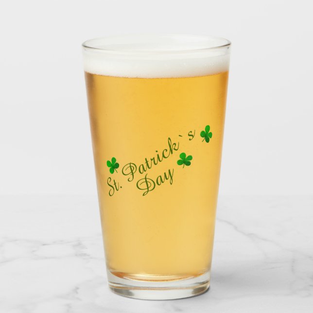 Verre Jour de la St Patrick Bière (Devant (rempli))