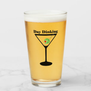 Verre Jour de Pickleball Dîner Martini Pickleball Olive