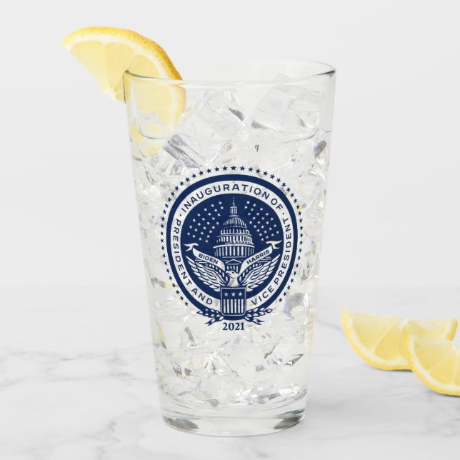Verre Jour d'inauguration du logo inaugural de Biden Har (Devant glace)