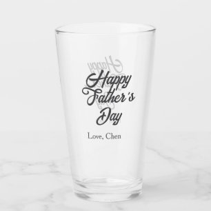Verre Joyeuse fête des pères nom gris amour meilleur pap