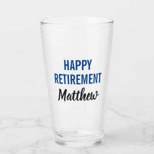 Verre Joyeuse pinte de bière à la retraite