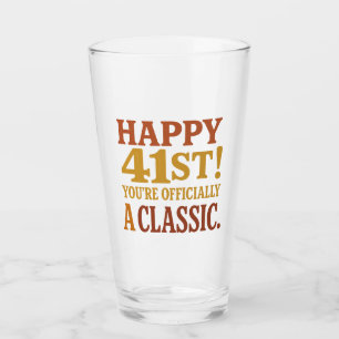 Verre Joyeux 41e Anniversaire Cadeau Amusant de Vaissell