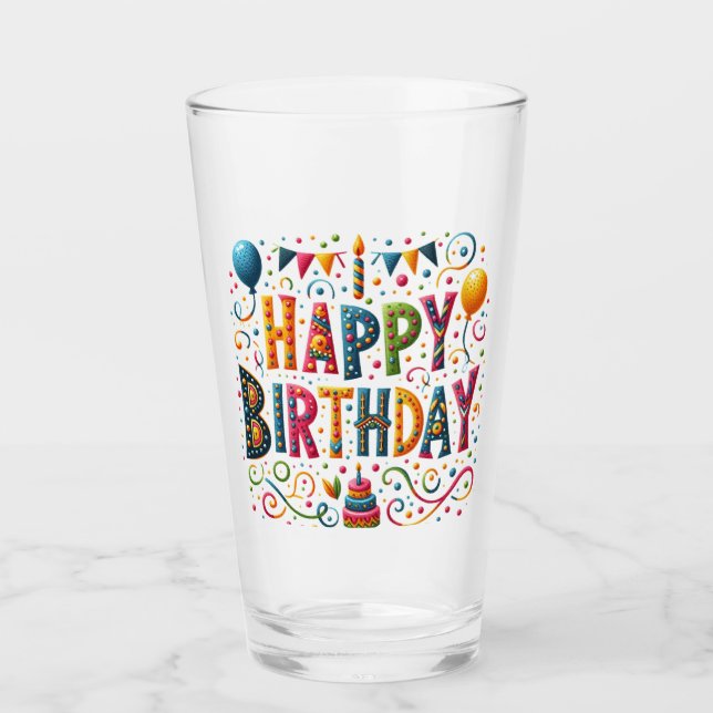 Verre Joyeux anniversaire (Devant)