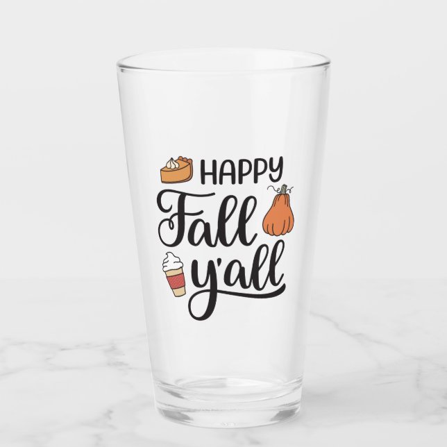 Verre Joyeux automne Y'all (Devant)