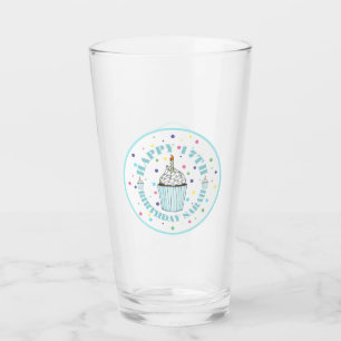 Verre Joyeux Cupcake anniversaire avec Fête des bougies