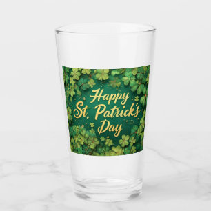 Verre Joyeux design de trèfle de la Saint-Patrick
