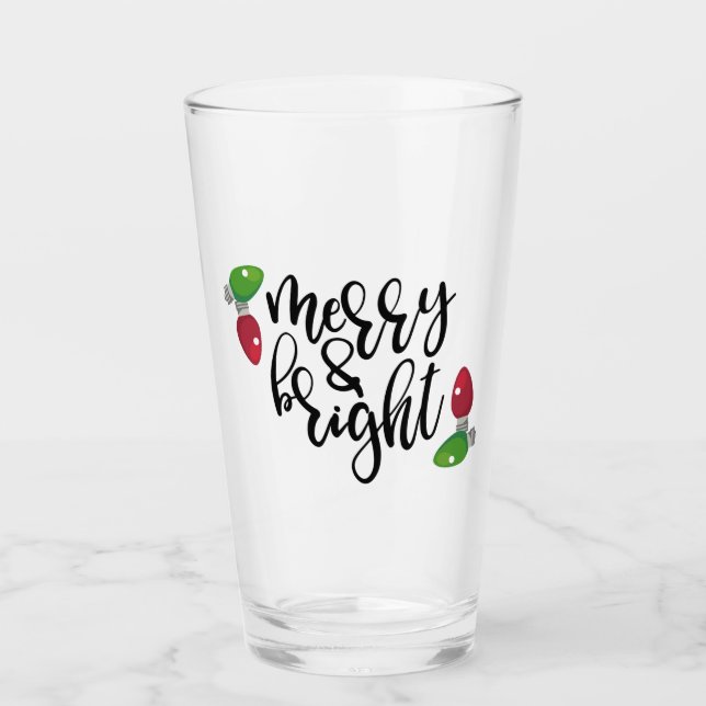 Verre Joyeux et brillant Tumbler de Noël (Devant)