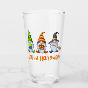 Verre Joyeux Halloween mignonette Aquarelle Gnomes