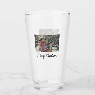 Verre joyeux noël ajouter texte photo vacances personnal