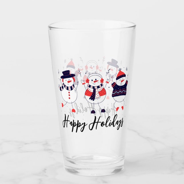 Verre Joyeux Snowmen (Devant)