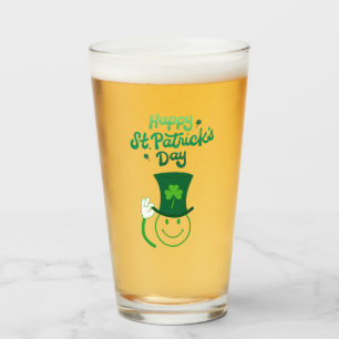 Verre Joyeux St. Patrick's Day Smile Face
