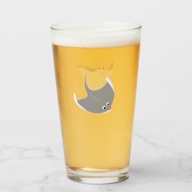 Verre Joyeux Stingrays (Devant (rempli))